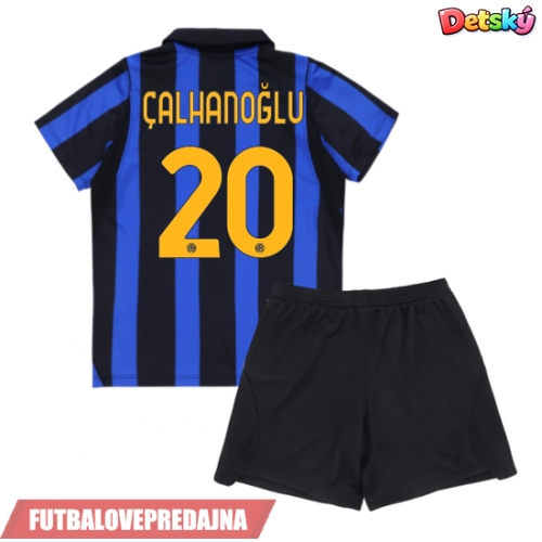Lacne Dětský Futbalové dres Inter Milan Hakan Calhanoglu #20 2026-27 Krátky Rukáv - Domáci (+ trenírky)